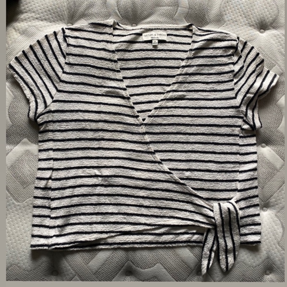 Madewell wrap T-shirt with tie at the side